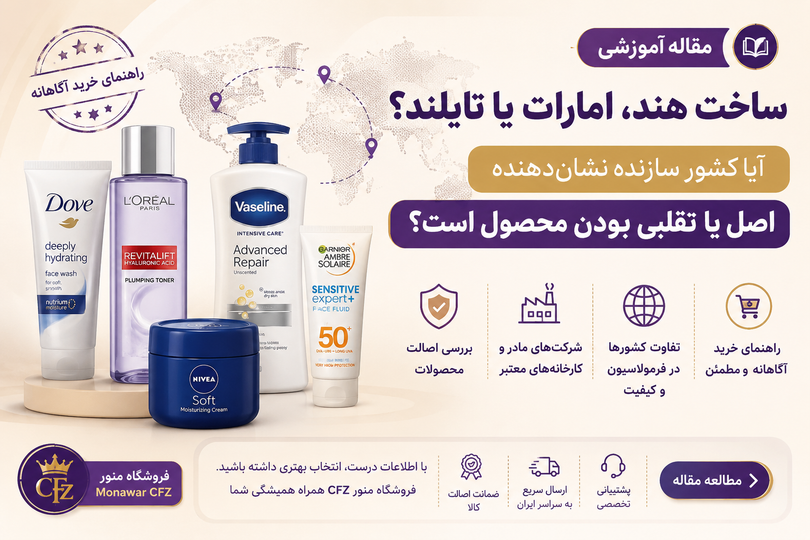 ساخت هند، امارات یا تایلند؟ آیا کشور سازنده نشاندهنده اصل یا تقلبی بودن محصول است؟