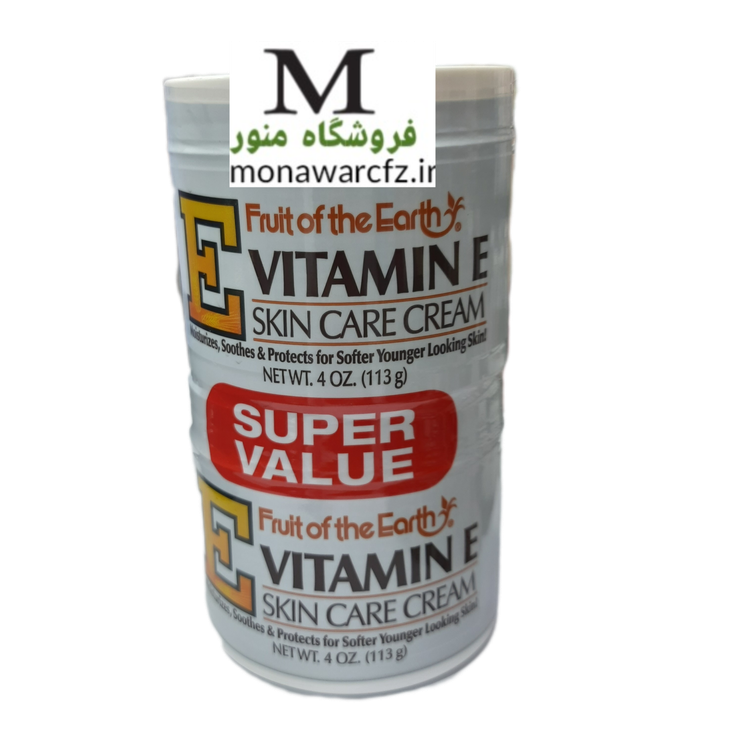 کرم مرطوب کننده و نرم کننده و جوان کننده پوست ویتامین E حاوی میوه تازه اصل آمریکا حجم 113گرم