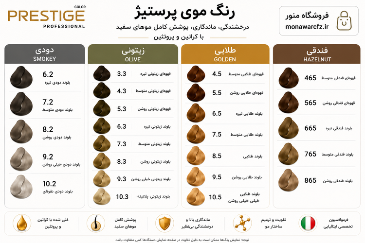 رنگ مو پرستیژ حرفهای 120 میل | Prestige Professional Hair Color