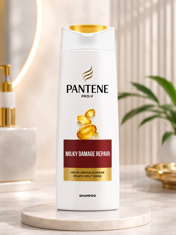 شامپو پنتن ترمیم کننده مو Milky Damage Repair حجم 390 میلی لیتر