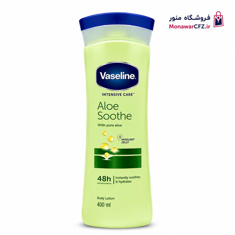 لوسیون بدن وازلین مدل Aloe Soothe حجم 400 میلی لیتر