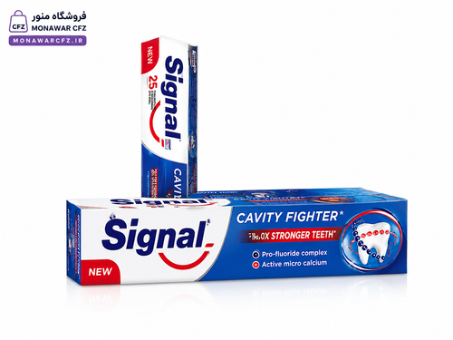 خمیر دندان سیگنال Cavity Fighter حجم 100 میلیلیتر با زمینه سفید | فروشگاه منور
