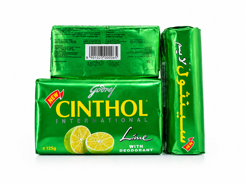 صابون سینثول مدل لیمو 125 گرم Cinthol Lime Soap با رایحه لیمو، مناسب شستشوی روزانه دست و بدن | فروشگاه منور CFZ
