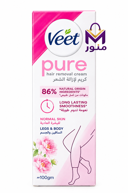 کرم موبر ویت پیور مخصوص پوست معمولی ۱۰۰ گرم | Veet Pure Normal Skin Hair Removal Cream